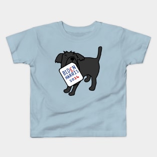 Dog with Biden Harris 2024 Sign Kids T-Shirt